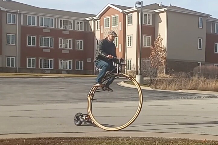 Electric penny farthing hotsell